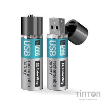 Акумулятор ColorWay AA USB 1200 mAh 1.5V R6 * 2 (CW-UBAA-02)