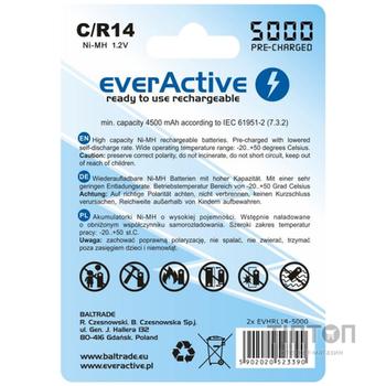 Акумулятор everActive С/HR14 5000mAh BL 2шт