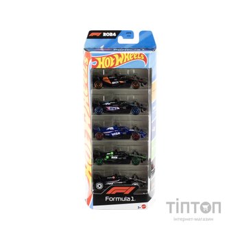 Автотрек Hot Wheels набір F1 2024 5 базових болідів (JGF58)