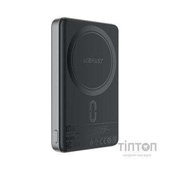 Батарея універсальна Acefast Magnetic Wireless 10000mAh 20W PD, QC/3.0, QI 15W, M12 Black (6974316283393)