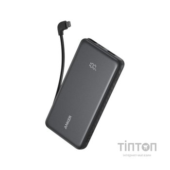 Батарея універсальна Anker 10000mAh, 22.5W, Built-In USB-C Cable, black (A110DH11)