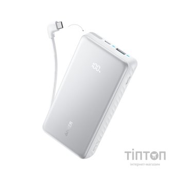 Батарея універсальна Anker 20000mAh 22.5W Built-In USB-C Cable White (A110EH21)