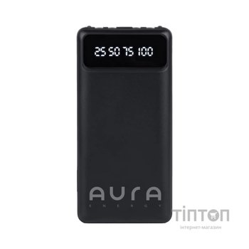 Батарея універсальна AURA NRG10 10000 mAh Black (PBANRG10B)