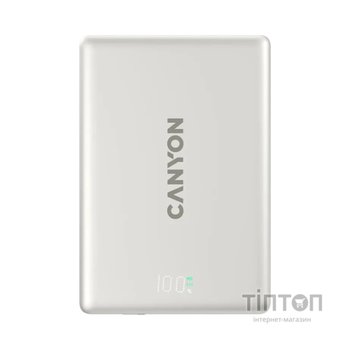 Батарея універсальна Canyon 5000mAh OnPower 500 PD20W Magnetic wireless MagSafe Grey (CNS-CPB500G)