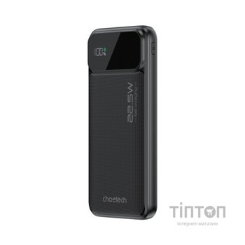 Батарея універсальна Choetech 10000mAh 22.5W, PD, QC/3.0, USB-A, USB-C, Black (B728-CCBK)