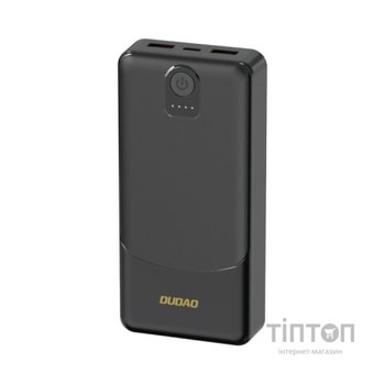 Батарея універсальна Dudao 10000mAh K10 12W, 2*USB-A, USB-C(IN), Black (6977196682164)