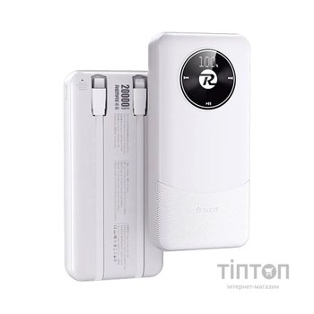 Батарея універсальна Remax 20000mAh, 22.5W, Black (RPP-38 / 45364 / White)