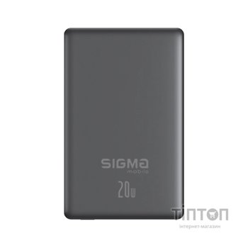 Батарея універсальна Sigma X-power SI10A7QL-MAG grey 10000mAh, Magnetic wireless 15W, PD+QC, 20W max (4827798955116)