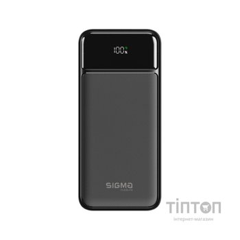 Батарея універсальна Sigma X-power SI30A4QL 30000mAh, PD/20W, QC22.5W, LED, cable 20w, black (4827798787311)