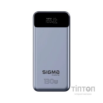 Батарея універсальна Sigma X-power SI30A7QLX 30000mAh, PD/130W, LED, cable 100w, silver (4827798479117)