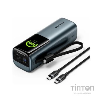 Батарея універсальна Vention 20000 mAh 165W Gray TFT Display Type (FKFH0)