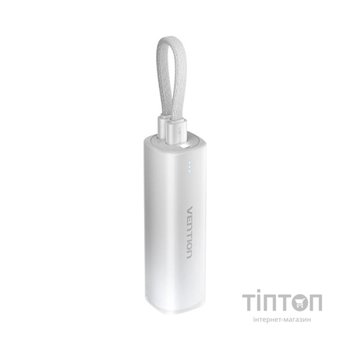 Батарея універсальна Vention 5000mAh 20W PD, USB-C In/Out, Lightning In/Out, with cable, Gradient Gray (FHWM0)