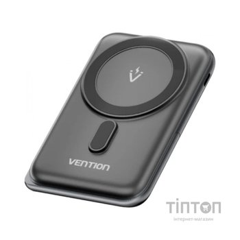 Батарея універсальна Vention Magnetic Wireless 10000mAh 20W PD USB-C In/Out, QI-15W Black (FHNB0)