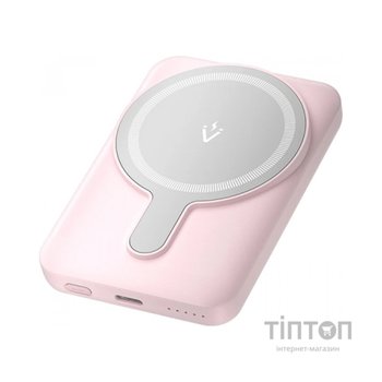Батарея універсальна Vention Magnetic Wireless 5000mAh 20W PD, USB-C, QI-15W Pink (FHSP0)