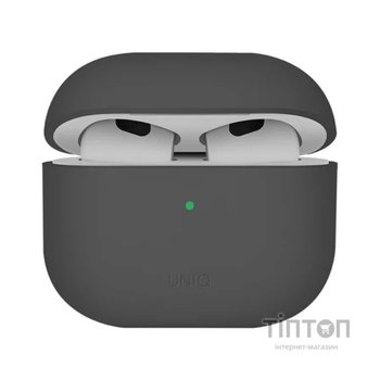 Чохол для навушників Uniq Lino AirPods 4 Silicone Ash Grey (8886463691373)