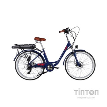 Електровелосипед Dorozhnik 26" eRUBY DD FR рама-17" 48B 15А*г 500Вт 2026 темно-синій (ELB-D-26-302)
