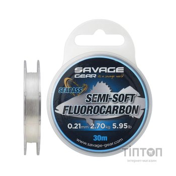 Флюорокарбон Savage Gear Semi-Soft Seabass 30m 0.32mm 5.51kg Clear (1854.18.68)