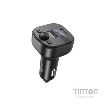 FM модулятор XO BCC18 USB-A OTG/USB-C Black (BCC18.black)