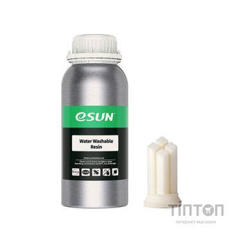 Фотополімерна смола eSUN Resin, Water Washable UV/LCD White 0,5kg (WATERWASHABLERESINW500G)