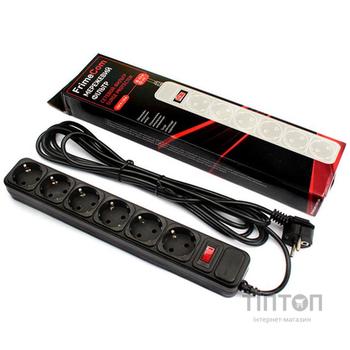 Фильтр питания FrimeCom (FC-B4006W 1.8 B) 6 розеток, 1.8 м, черный