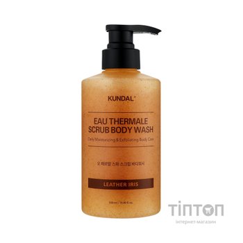 Гель для душу Kundal Eau Thermal Scrub Body Wash Leather Iris 500 мл (8809809428679)
