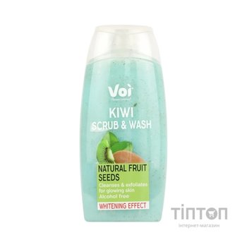 Гель для душу Voi Kiwi Scrub & Wash Natural Fruit Seeds Whitening Effect 400 мл (8681608226126)