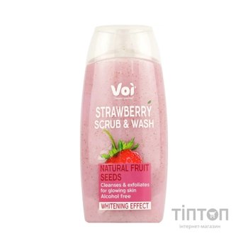 Гель для душу Voi Scrub & Wash Natural Fruit Seeds Whitening Effect 400 мл (8681608226140)