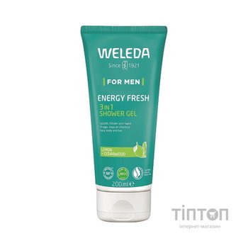 Гель для душу Weleda Energy Fresh Shower Gel 3 в 1 200 мл (7611916558283)