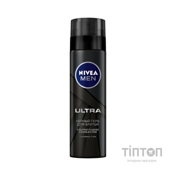 Гель для гоління Nivea Men Ultra з активованим вугіллям 200 мл (4005900495280)