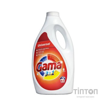 Гель для прання Gama 3 in 1 Universal 3.735 л (8435495845546)