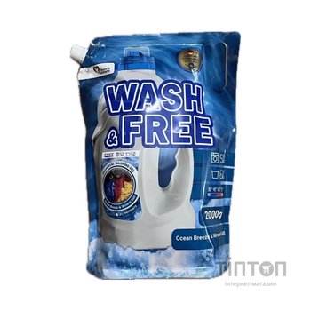 Гель для прання Wash&Free Універсальний Морська свіжість з нотками мінеральної солі Дой-пак 2 кг (4823128005902)