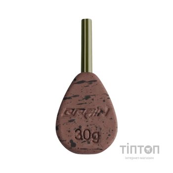 Грузило Brain In-Line Flat Lead 30g 2шт/уп Brown (1858.32.12)
