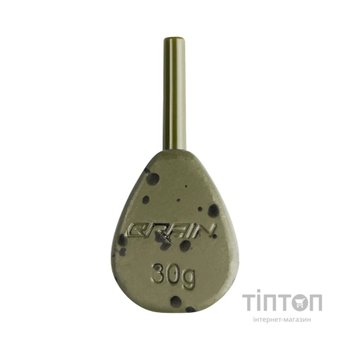 Грузило Brain In-Line Flat Lead 30g 2шт/уп Green (1858.32.02)