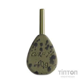 Грузило Brain In-Line Flat Lead 42g 2шт/уп Green (1858.32.03)