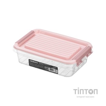 Харчовий контейнер Ardesto Fresh 0.52л, пластик, прямокутна, рожевий (AR1303P)