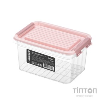 Харчовий контейнер Ardesto Fresh 1.2л, пластик, прямокутна, рожевий (AR1304P)
