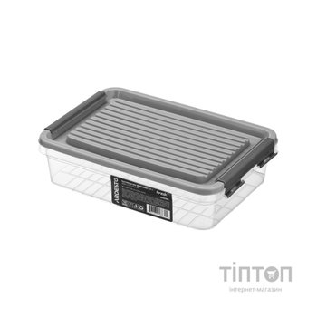 Харчовий контейнер Ardesto Fresh 1.8л, пластик, прямокутна, сірий (AR1305R)