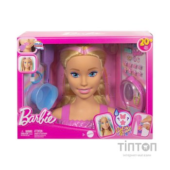 Ігровий набір Barbie Лялька-манекен для зачісок "Кольорове перевтілення" Barbie з аксесуарами (JFG81)