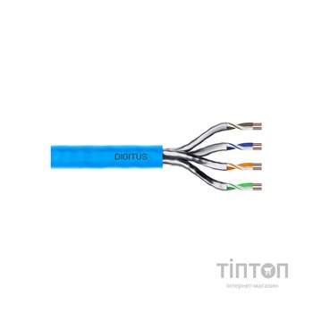 Кабель мережевий Digitus FTP 305м, cat.6A, AWG 23/1, CU, LSZH-1, blue (U-FTP) (DK-1625-A-VH-305)