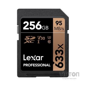 Карта пам'яті Lexar 256GB SDXC class 10 UHS-I U3 V30 633x Professional (LSD256CB633)