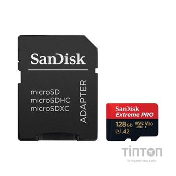 Карта пам'яті SanDisk 128GB microSDXC class 10 UHS-I U3 A2 Extreme Pro (SDSQXCY-128G-GN6MA)