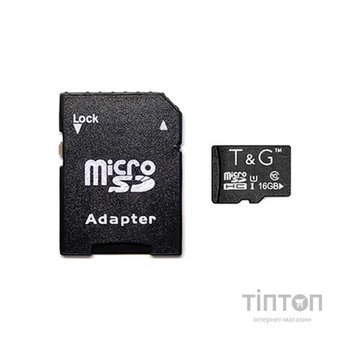 Карта пам'яті T&G 16GB microSDHC class 10 (TG-16GBSD10U3-01)