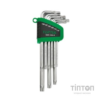 Ключ Toptul Г-подібний TORX T10-T50 9шт. довгих (GSN-09LS)