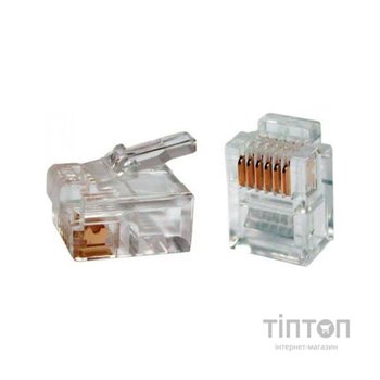 Конектор Eserver RJ12 6P6С, уп. 100шт (WT-6001D)