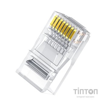 Конектор RJ45 cat.6 UTP, NW120, 100 шт упаковка, Transparent Ugreen (60558)