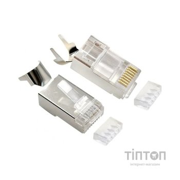 Конектор RJ45 cat.7 FTP 8P8C * 100 (наскрізні отв., позолоч. конт.) Cablexpert (LC-PTF7-01/100)