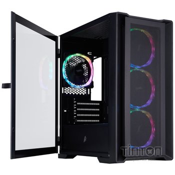 Корпус 1stPlayer T4-BK-4FS7 Black