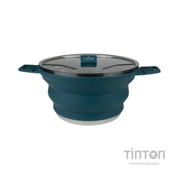 Котел туристичний Tribe Collapsible Pot 2,5 л силіконовий ocean (T-FF-0025-ocean)