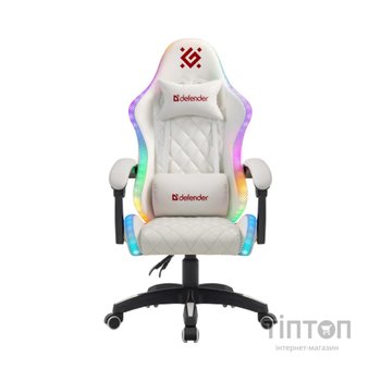 Крісло ігрове Defender Energy RGB White (64557)