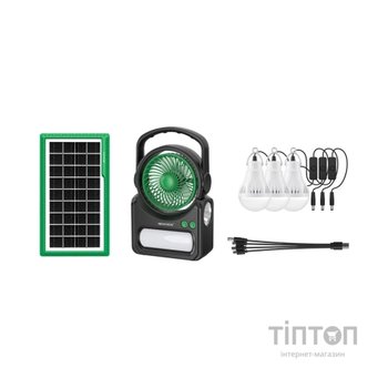 Ліхтар NEWVEW з вентилятором комплект NV-T255 Solar Panel 4500mAh (NWVW-NV-T255-GN)